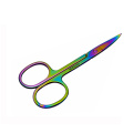 Wholesale Stainless Steel Color Titanium Coated Small Scissors Makeup Eyebrow Scissors